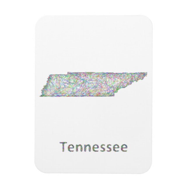 Magnet Flexible Carte du Tennessee (Vertical)