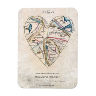 Magnet Flexible Carte d'un coeur de femmes