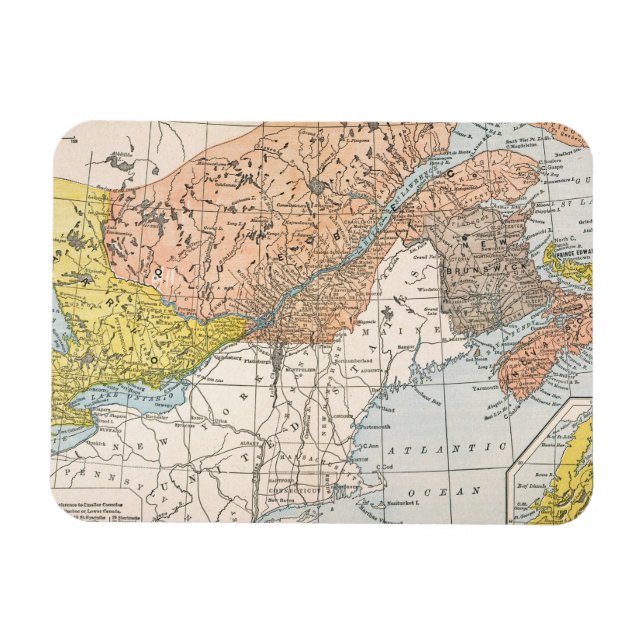 MAGNET FLEXIBLE CARTE : EST DU CANADA (Horizontal)