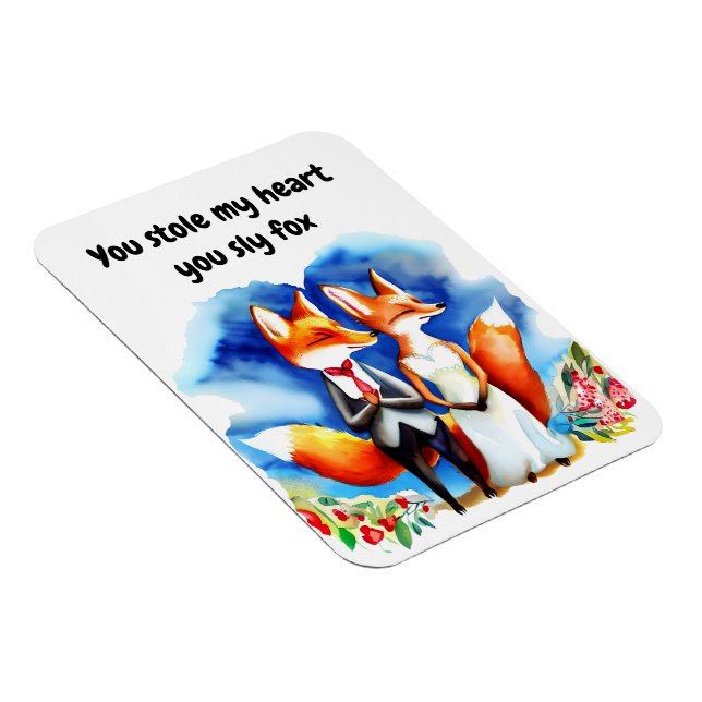 Magnet Flexible Carte Fox Valentine's Day (Côté Droit)