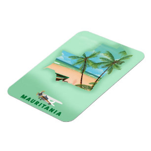 Magnet Flexible Carte illustrée de la Mauritanie