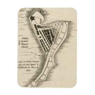 MAGNET FLEXIBLE CARTE : JAMAICA, 1755