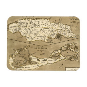 MAGNET FLEXIBLE CARTE : JAMAICA, 1767