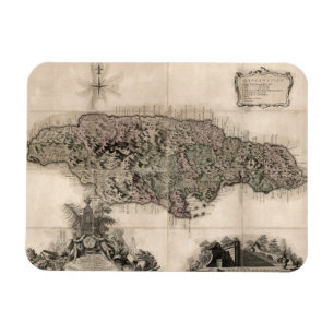 Magnet Flexible CARTE : La JAMAÏQUE, 1763