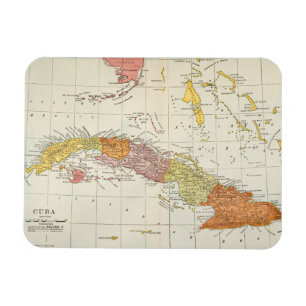 Magnet Flexible CARTE : Le CUBA, 1900