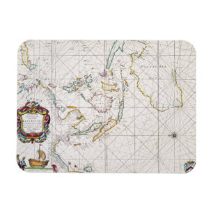 MAGNET FLEXIBLE CARTE : LES INDES EST, 1670