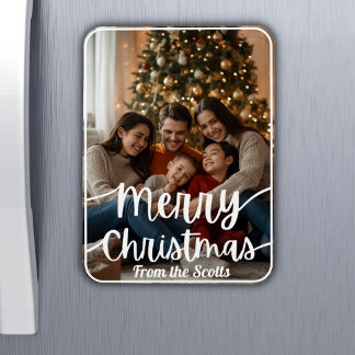Magnet Flexible Carte Magnétique - Carte de Noël avec Photo de Fam