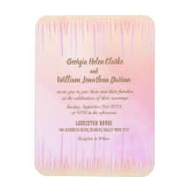 Carte magnétique du Mariage rose pâle