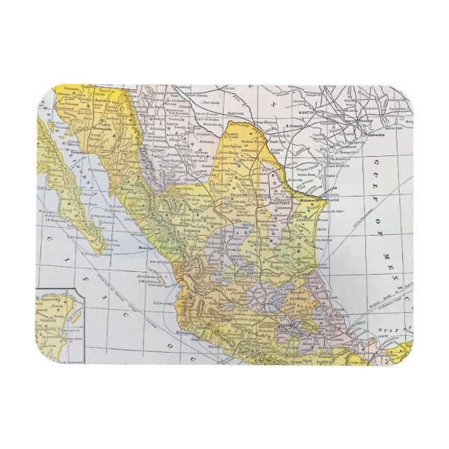 MAGNET FLEXIBLE CARTE : MEXIQUE (Horizontal)