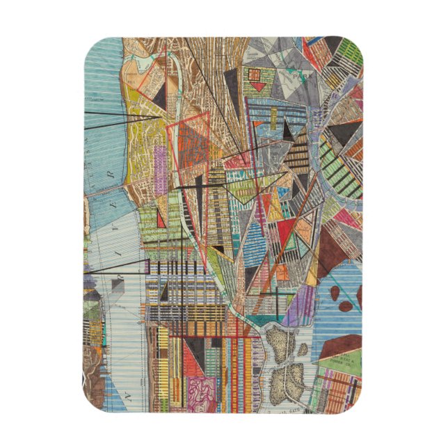 Magnet Flexible Carte moderne de New York I (Vertical)
