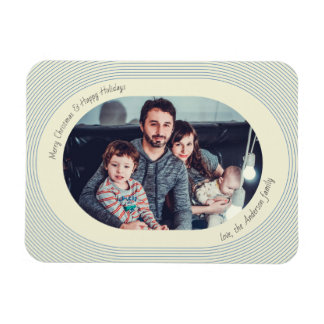 Magnet Flexible Carte photo de Noël design ludique photo ovale
