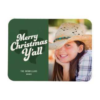 Magnet Flexible Carte photo de vacances *Joyeux Noël Y'all*