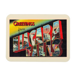 Magnet Flexible Carte postale aux grandes lettres de Niagara Falls