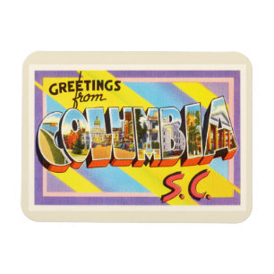 Magnet Flexible Carte postale de Vintage voyage de Sc de Colombie