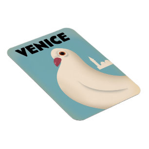 Magnet Flexible Carte postale de voyage de style vintage Venise
