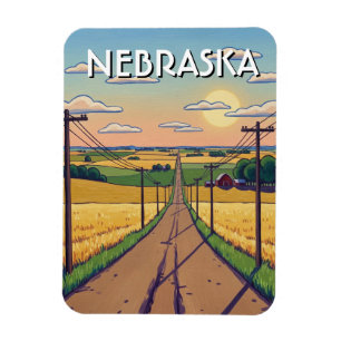 Magnet Flexible Carte postale du Nebraska