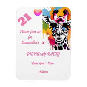 Magnet Flexible Carte postale personnalisée Invitation d'anniversa