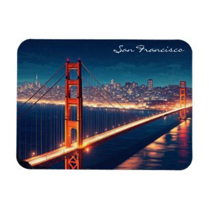 Magnet Flexible Carte postale San Francisco Golden Gate Bridge