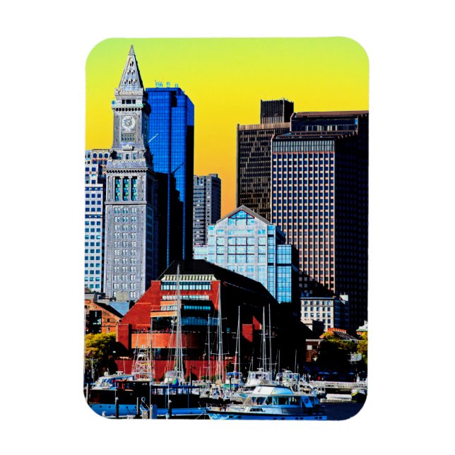 Magnet Flexible Carte Poster Custom House Boston USA (Vertical)