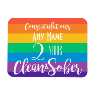 Magnet Flexible carte rainbow lgbt personnalisée propre et sobre
