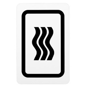 Magnet Flexible Carte Zener 3 lignes verticales ondulées