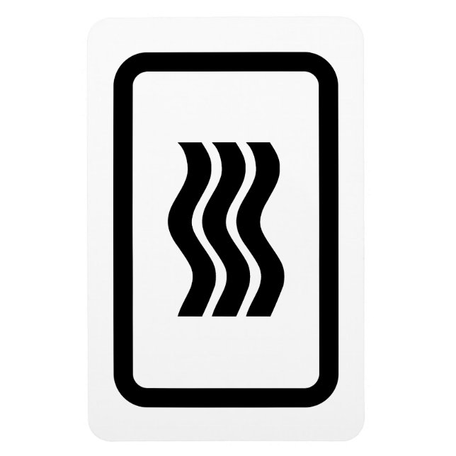 Magnet Flexible Carte Zener | 3 lignes verticales ondulées (Vertical)