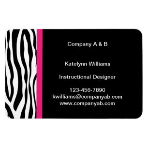 Magnet Flexible Cartes de visite magnétiques flexibles Zebra