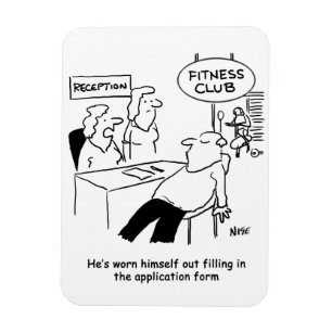 Magnet Flexible Cartoon Fitness Health Club