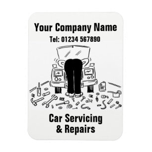 Magnet Flexible Cartoon Mécanique d'entretien et de réparation des