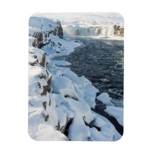 Magnet Flexible Cascade de Godafoss recouverte de neige