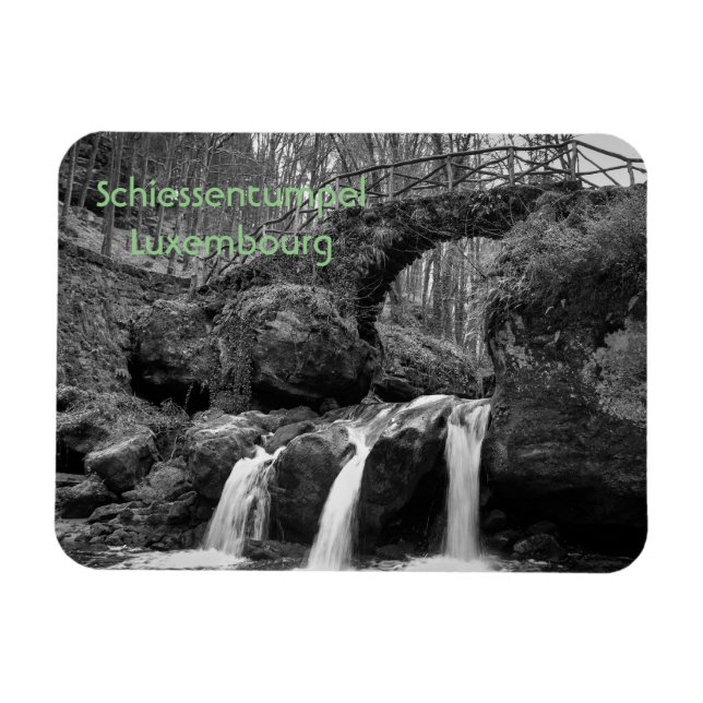 Magnet Flexible Cascade de Schiessentumpel Luxembourg Monochrome (Horizontal)