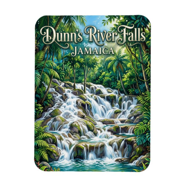 Magnet Flexible Cascades de la rivière Dunn en Jamaïque (Vertical)