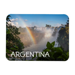 Magnet Flexible Cascades D'Iguazú Avec Arc En Ciel, Argentine