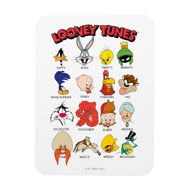 Magnet Flexible Casques LOONEY TUNES™ (Vertical)