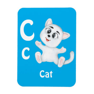 Magnet Flexible Cat personnaliser ABC : Lettre C - Ajouter votre n