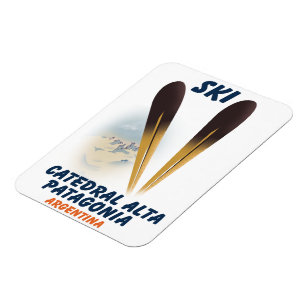 Magnet Flexible Catedral Alta Patagonia, Argentine affiche de ski