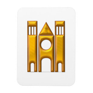Magnet Flexible Cathédrale "3-D" d'or 2