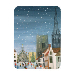 Magnet Flexible Cathédrale De Chichester Une Scène De Neige
