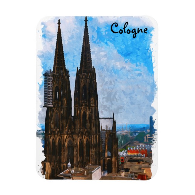 Magnet Flexible cathédrale de Cologne voyage en Allemagne (Vertical)