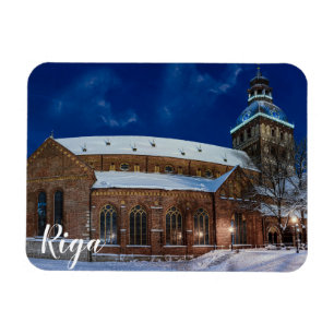 Magnet Flexible Cathédrale de Dôme sur Dome carré à Riga, Lettonie