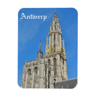 Magnet Flexible cathédrale médiévale de Notre-Dame à Anvers, Belgi