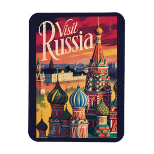 Magnet Flexible Cathédrale Saint-Basile de Russie Illustration Voy
