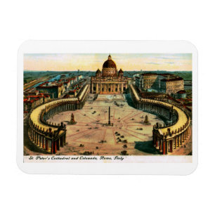 Magnet Flexible Cathédrale Saint-Pierre, Rome, Italie Style Vintag