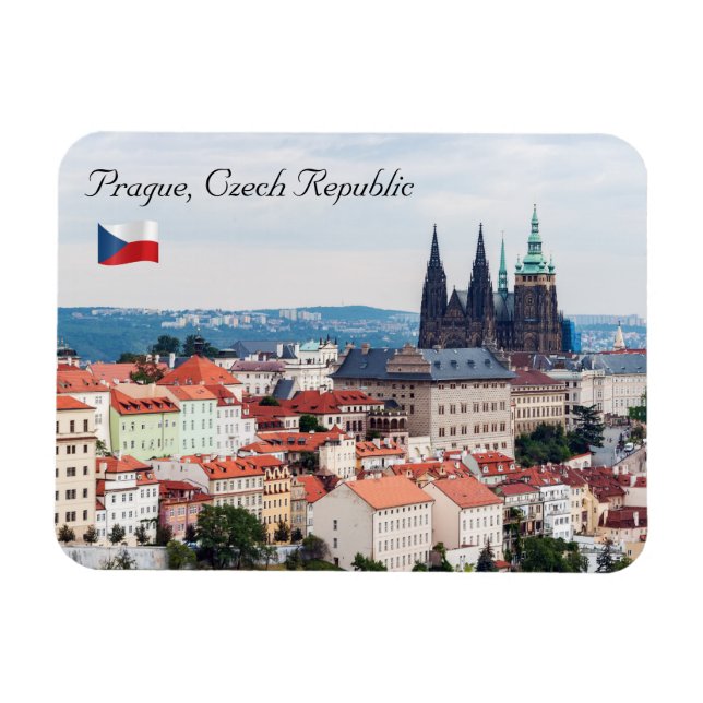 Magnet Flexible Cathédrale Saint-Vitus et Cityscape de Prague - Tc (Horizontal)