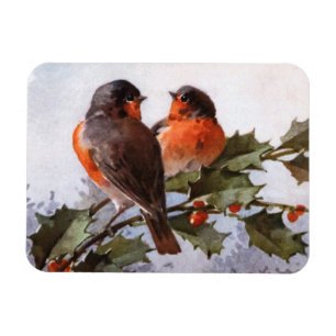 Magnet Flexible Catherine Klein : Robins sur Holly