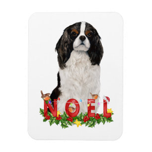 Magnet Flexible Cavalier King Charles aquarelle Noël Noël 