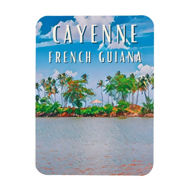 Magnet Flexible Cayenne, la porte d'entrée de la Guyane française (Vertical)