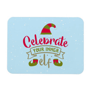 Magnet Flexible Célébrez Votre Noël de lutin intérieur