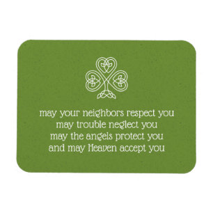 Magnet Flexible Celtic Knot Shamrock Irlande Bénédictions 2