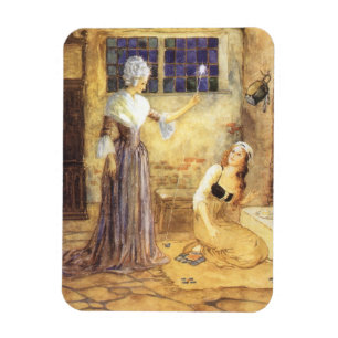 Magnet Flexible Cendrillon de conte de fée vintage avec Fairy Gomè
